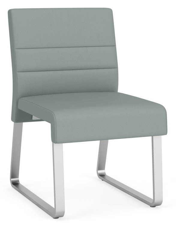 Polyurethane Armless Guest Chair, Sled Base by Lesro