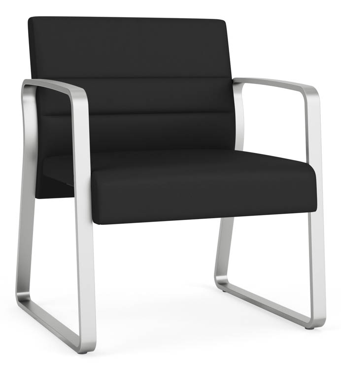 Polyurethane Oversize Guest Chair, Sled Base by Lesro