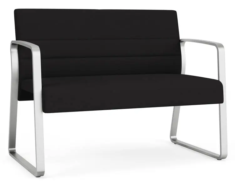 Loveseat 43in W x 25in D with Sled Base by Lesro