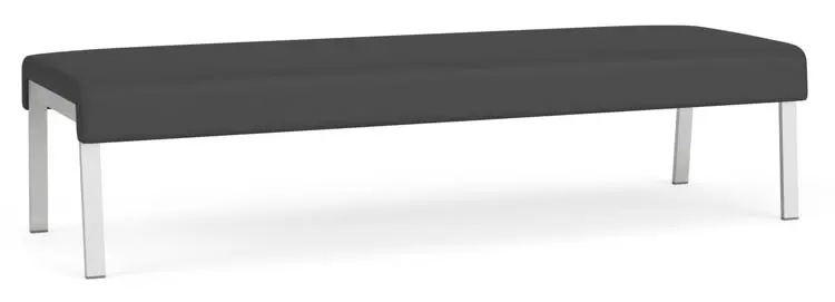 3 Seat Bench 66in W x 22in D with Steel Frame and Polyurethane Upholstery by Lesro