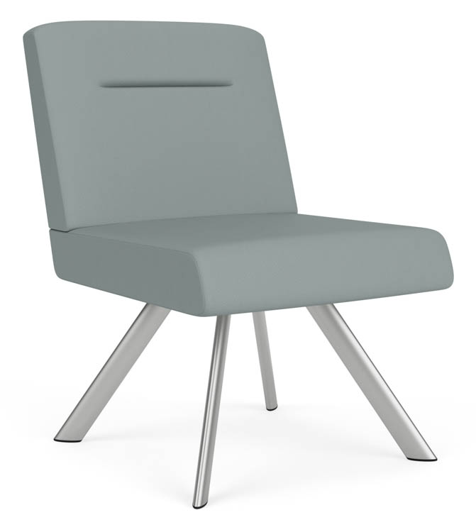 Polyurethane Armless Swivel Guest Chair by Lesro