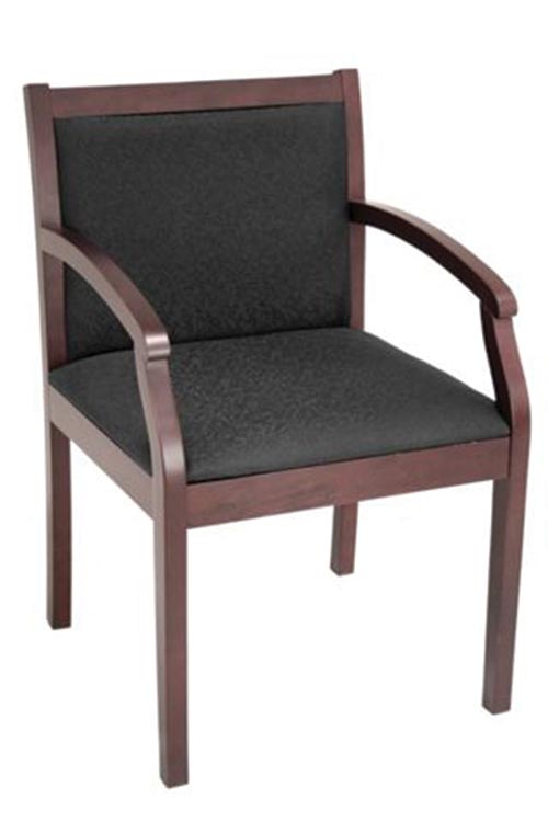 Wood Guest Chair with Arms by Marquis