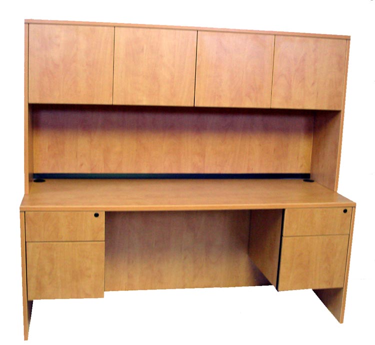 66" Double Pedestal Credenza with Hutch by Marquis