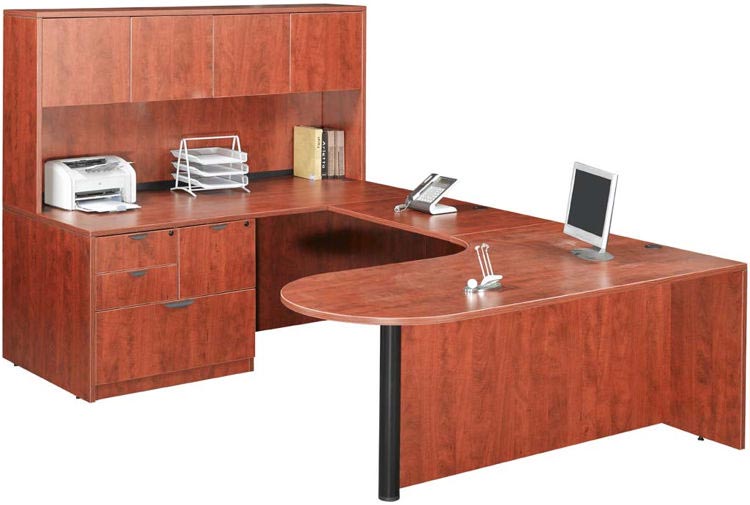 U Shaped Desk with Hutch by Marquis