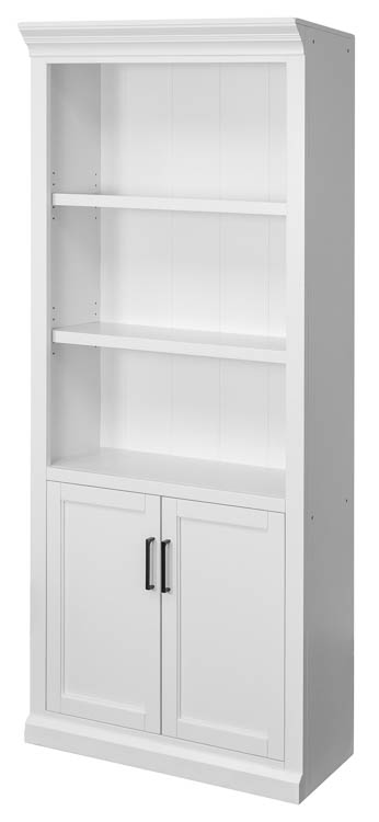 Modern Wood Lower Doors Bookcase - Fully Assembled by Martin Furniture