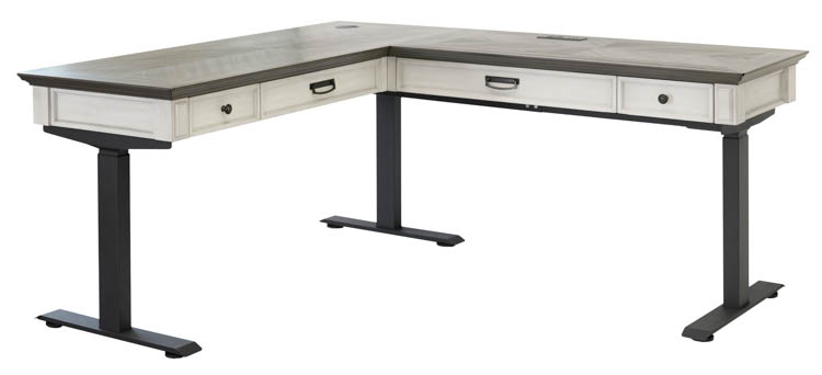 Electric Sit/Stand L-Desk and Return by Martin Furniture