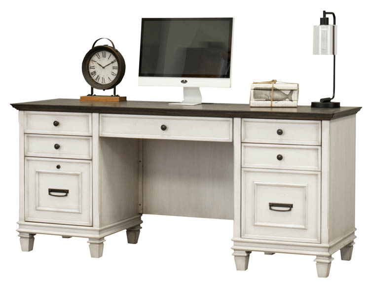 70in W Double Pedestal Desk by Martin Furniture