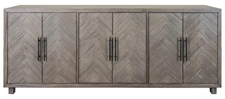 Storage Credenza 90in W x 16in D x 32in H with Three Adjustable Shelves by Martin Furniture