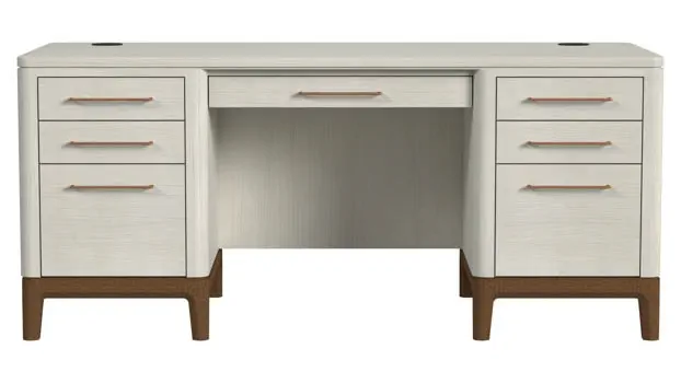 Executive Desk Double Pedestal Fully Assembled by Martin Furniture Pomona Collection