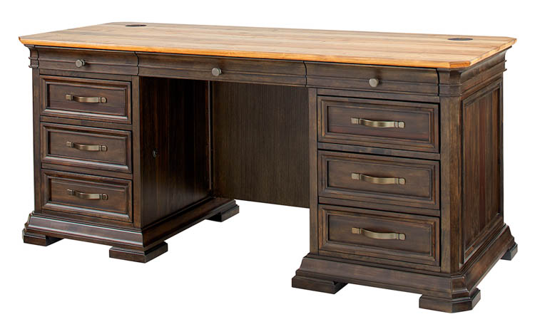 68in W Double Pedestal Executive Desk by Martin Furniture