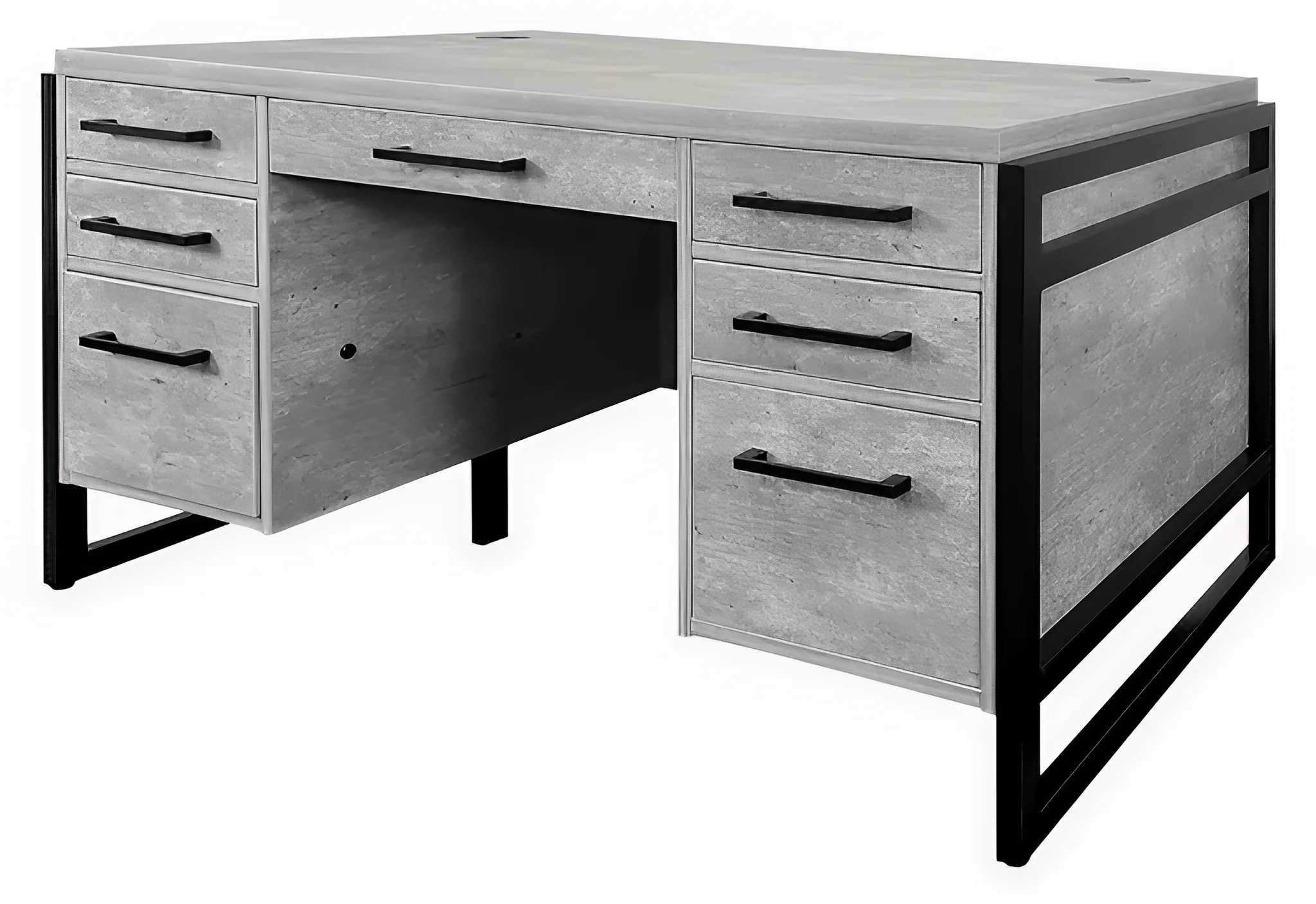 Executive Desk 66in W x 30in D with 2 Pedestals by Martin Furniture