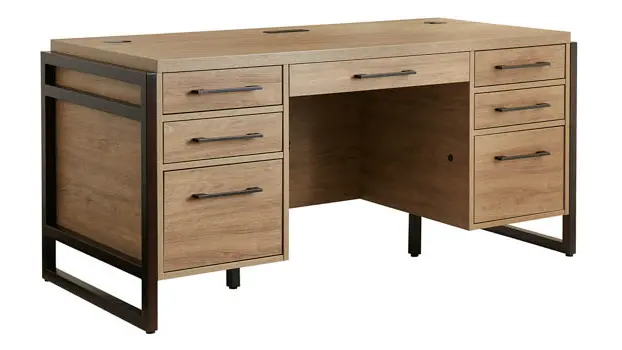 Double Pedestal Executive Desk by Martin Furniture Mason Collection