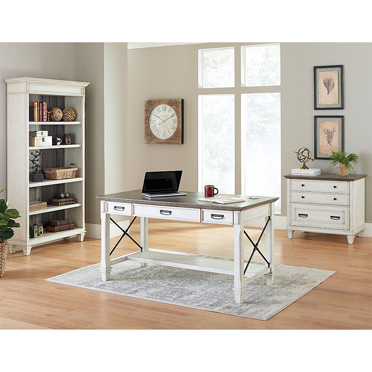 Writing Desk with Lateral File &amp; Bookcase by Martin Furniture