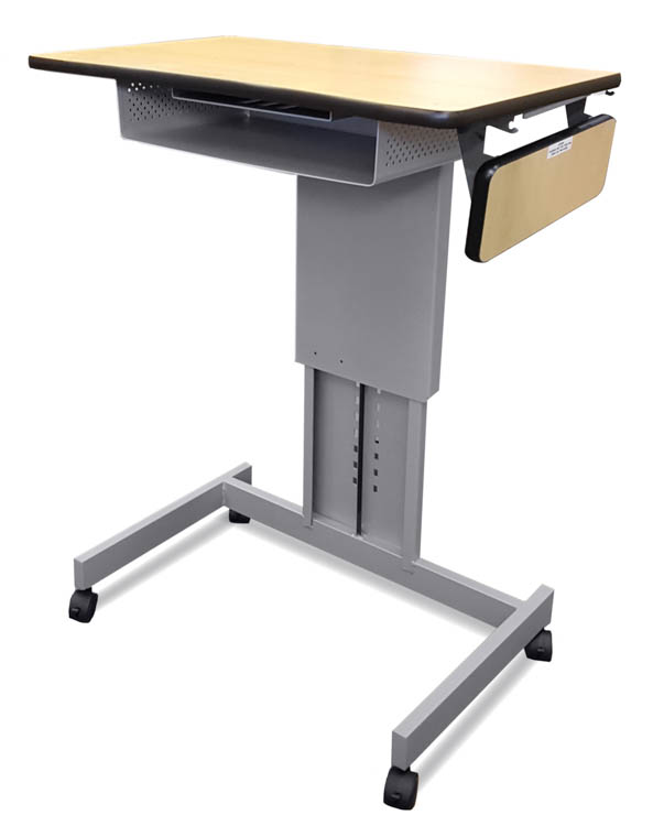 Mobile Focus XT Adjustable Height Desk with Book Box & Side Shelf by Marvel