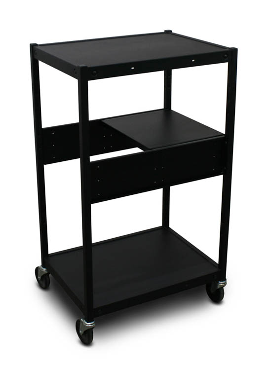 Cart with 1 Pull-Out Side-Shelf and Electrical by Marvel