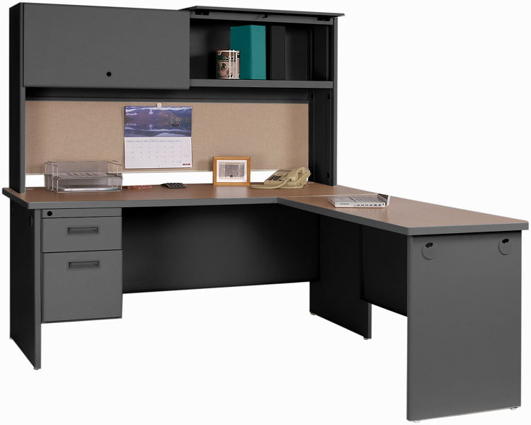 L Shaped Corner Computer Desk With Hutch Costa Rc