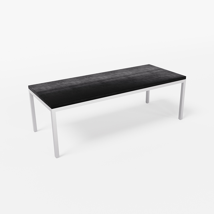 48in W x 24in D x 16in H Metal Leg Coffee Table by WFB Designs