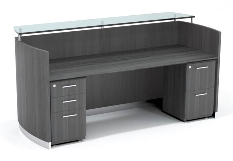 Double Pedestal Reception Desk by Mayline Office Furniture