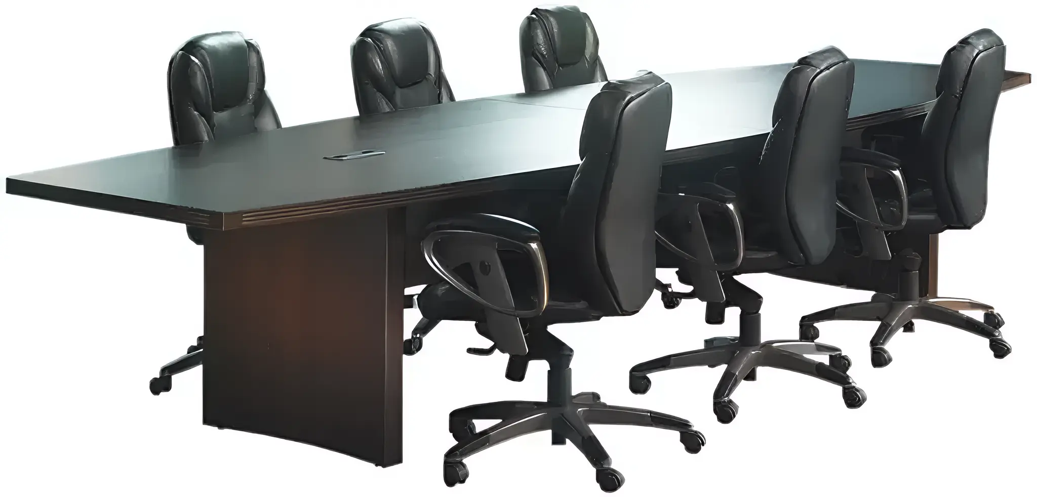 Boat Shape Conference Table 12ft W x 48in D with Modesty Panel by Mayline Office Furniture