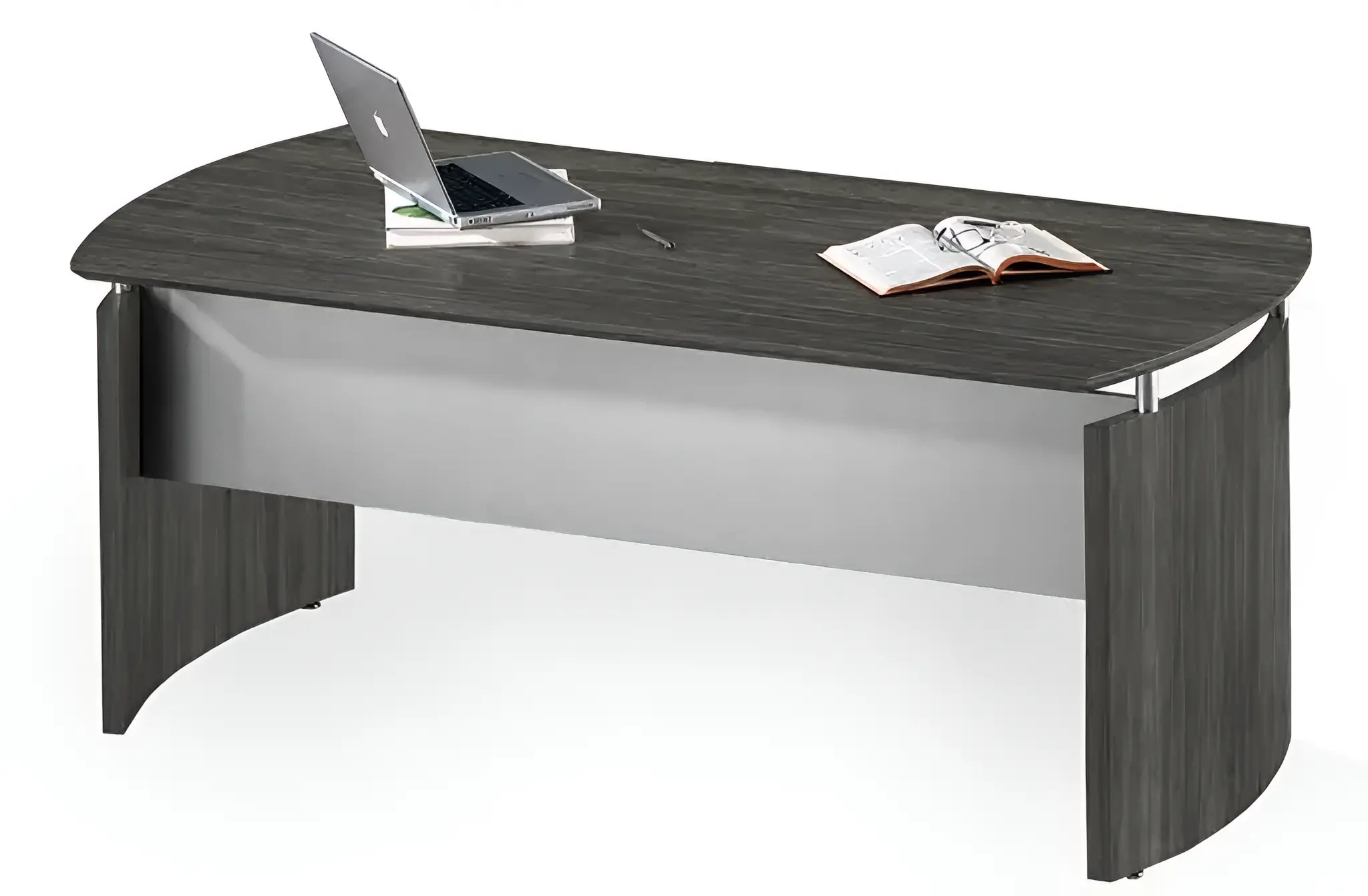 MND72LGS 72 in. Medina Curved Desk - Gray Steel - 29.5 x 72 x 36 in.