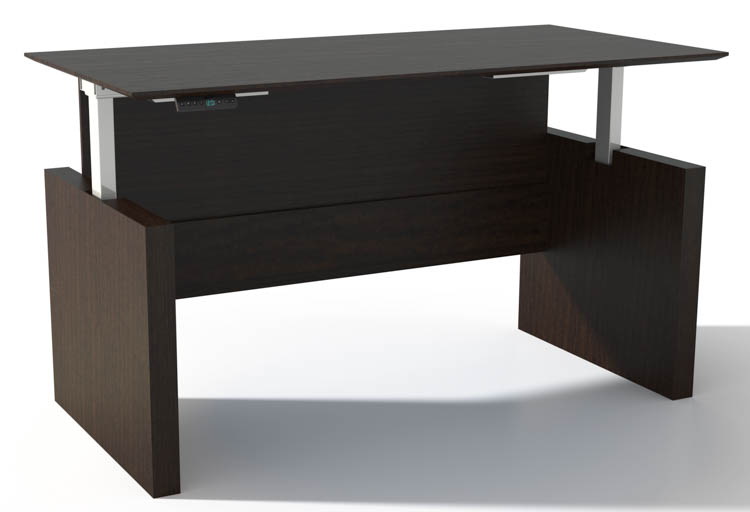 Height-Adjustable 6ft Straight  Front Desk by Mayline Office Furniture