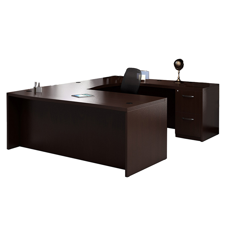 72in x 102in Double Pedestal U-Desk by Mayline Office Furniture