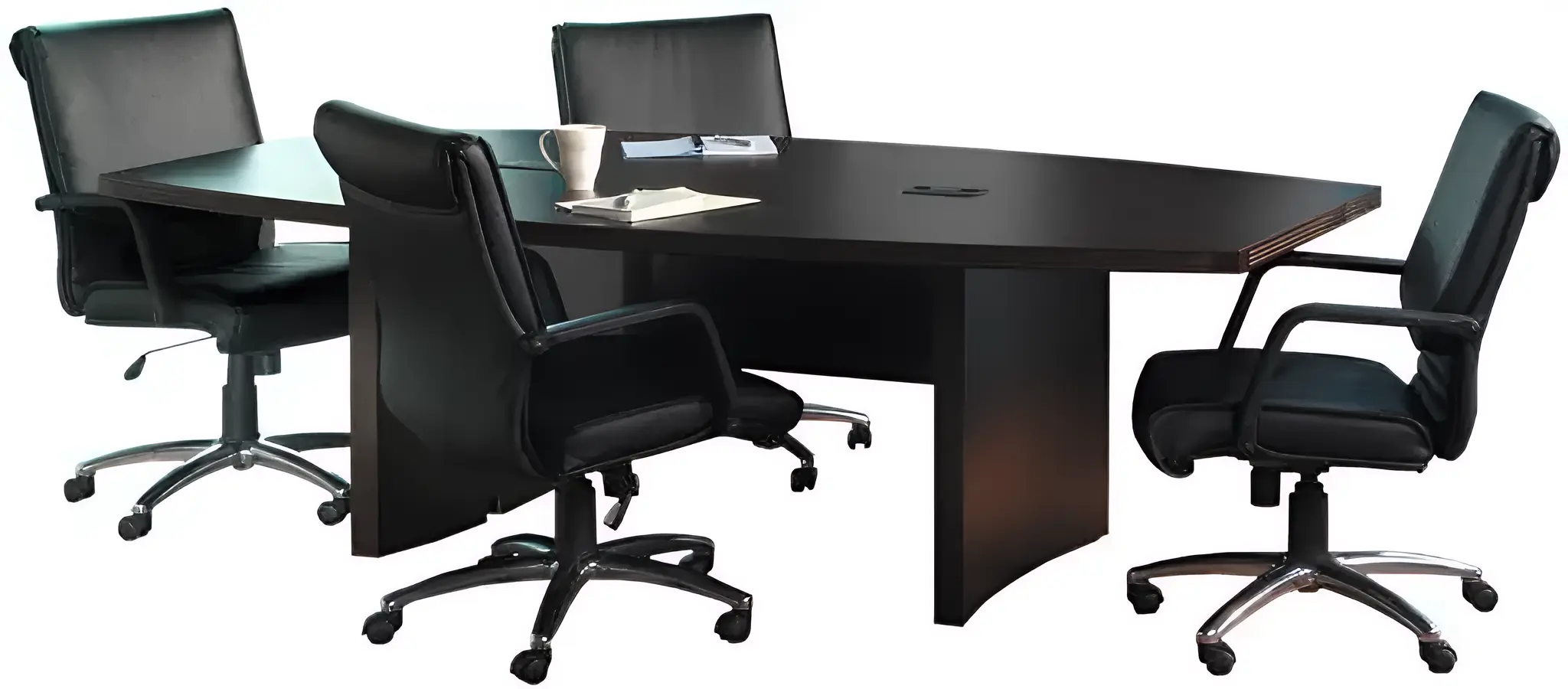Boat Shape Conference Table 6ft W x 36in D with Modesty Panel by Mayline Office Furniture