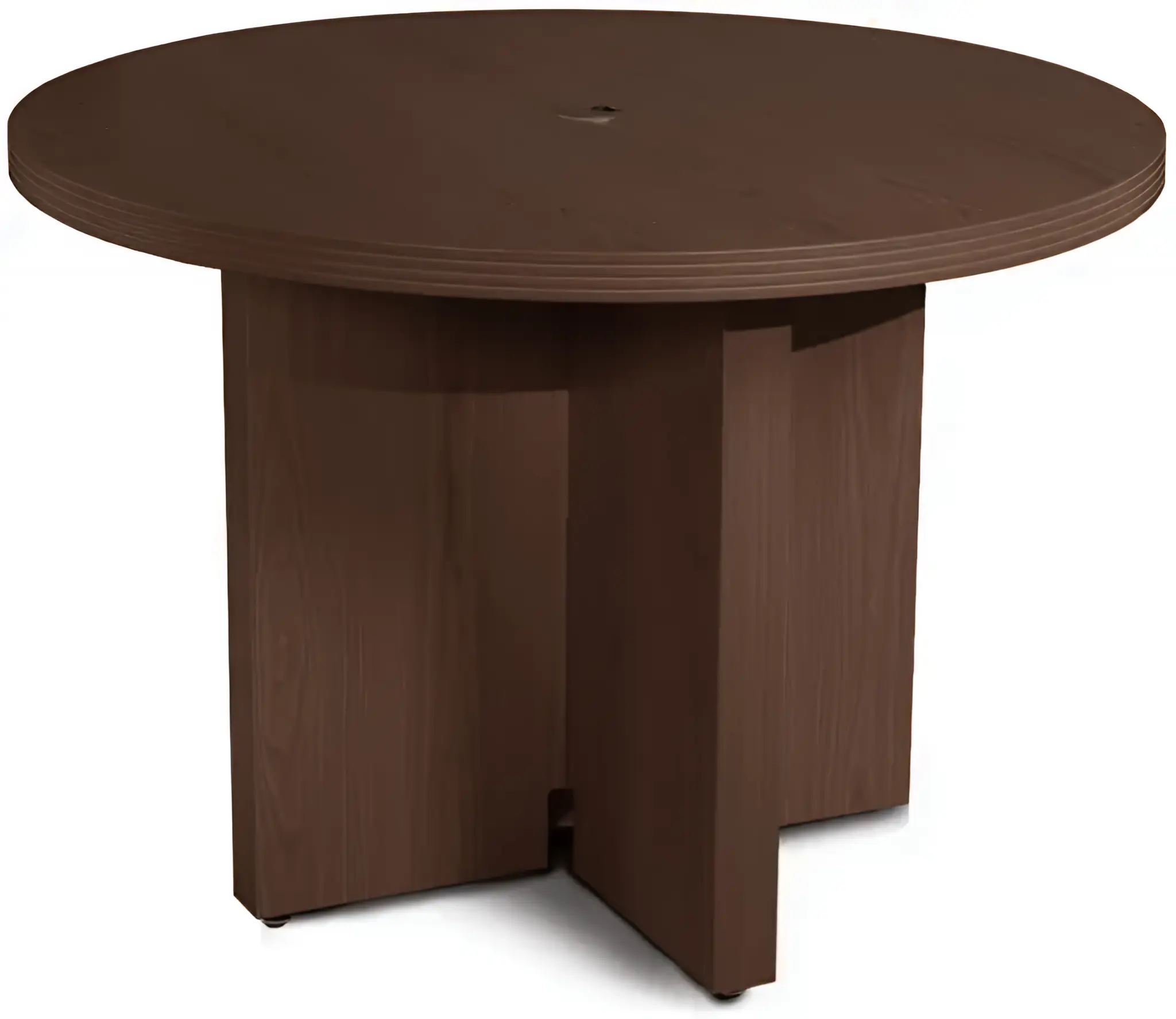 Conference Table 42in Round with Grommets and Wire Management by Mayline Office Furniture