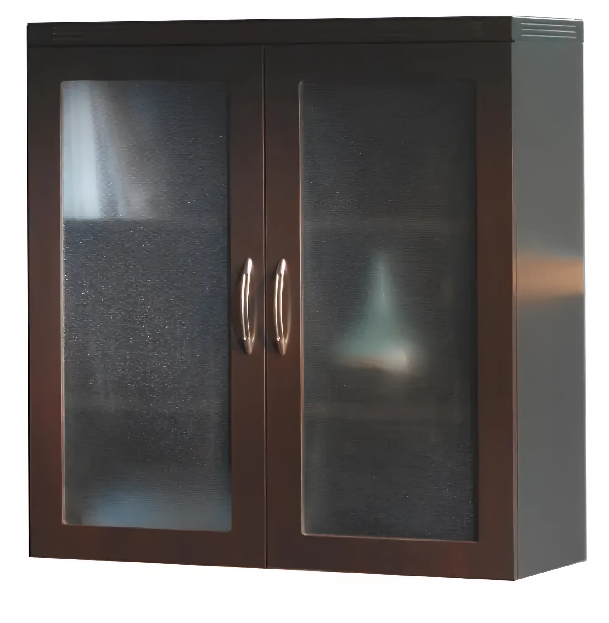 Display Cabinet 36in W x 18in D x 39in H with Two Adjustable Shelves by Mayline Office Furniture