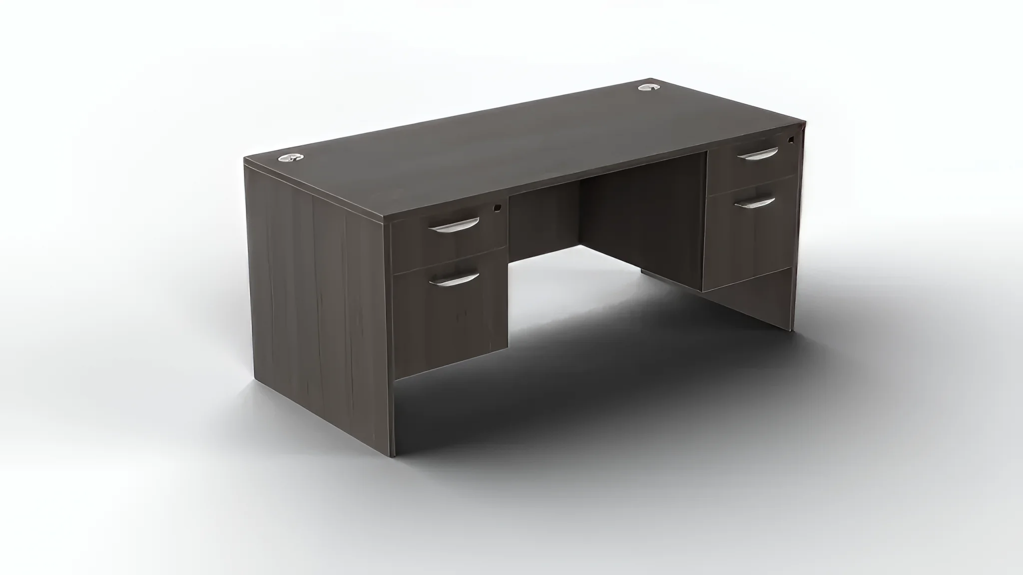 60in x 30in Double Hanging Pedestal Desk by WFB Designs in Timber Oak