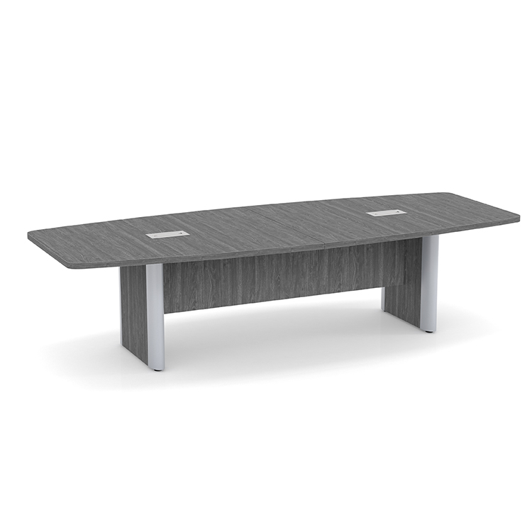 10ft Boat Shape Plinth Leg with Metal Accent Conference Table by WFB Designs