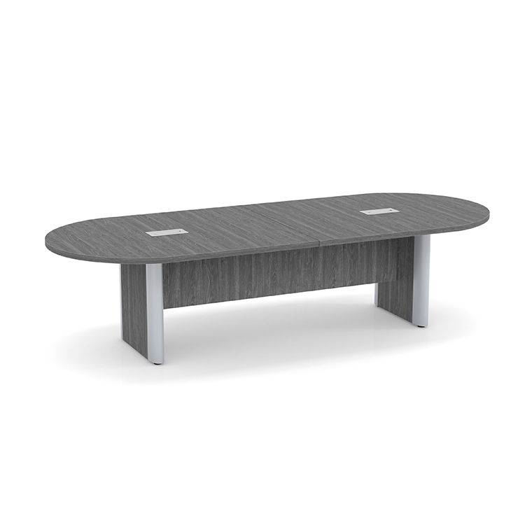 10ft Racetrack Shape Plinth Leg with Metal Accent Conference Table by WFB Designs