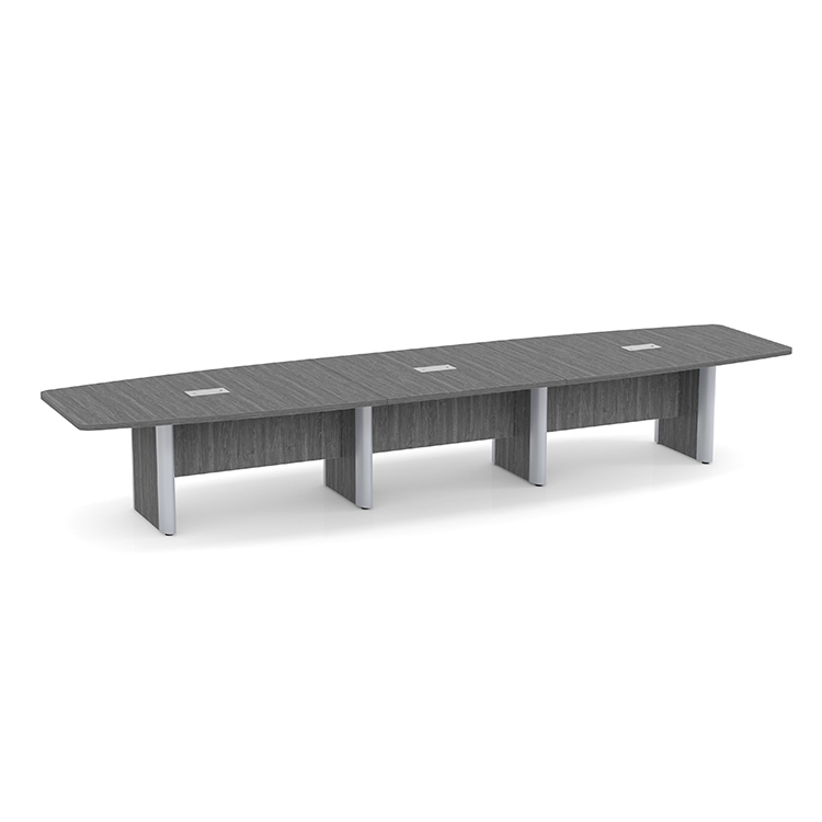 16ft Boat Shape Plinth Leg with Metal Accent Conference Table by WFB Designs