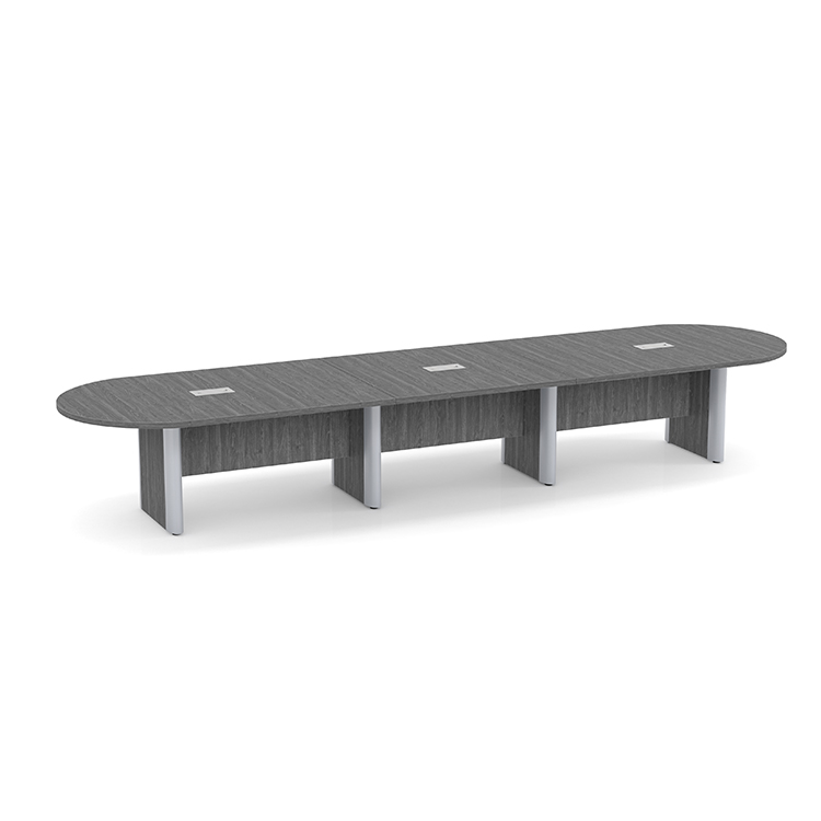 16ft Racetrack Shape Plinth Leg with Metal Accent Conference Table by WFB Designs