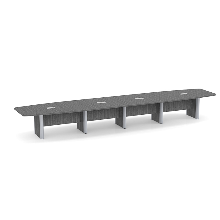 20ft Boat Shape Plinth Leg with Metal Accent Conference Table by WFB Designs