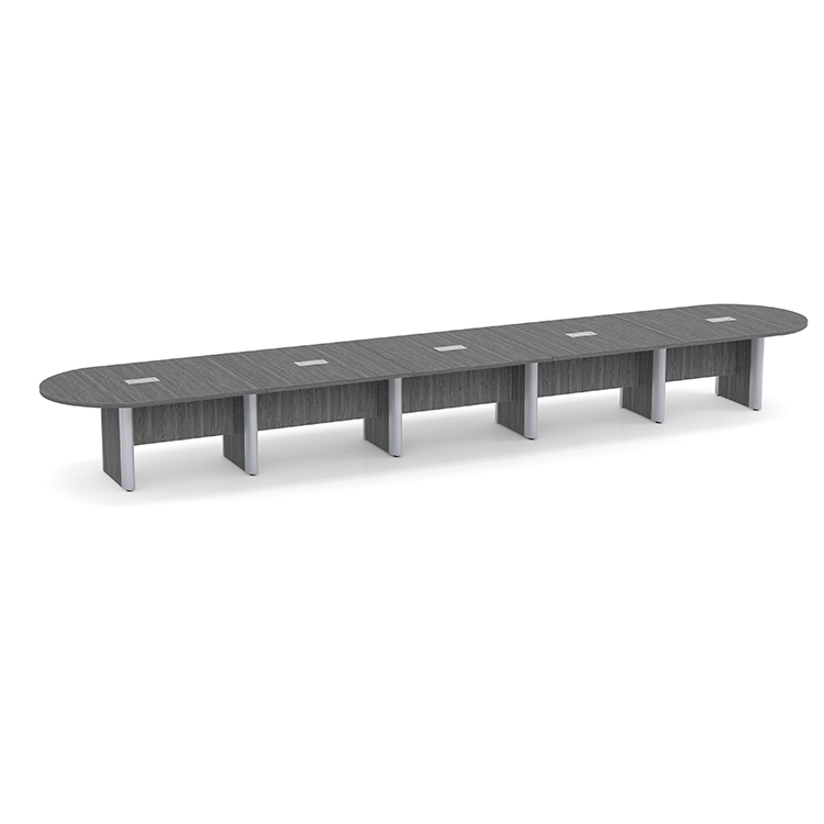 22ft Racetrack Shape Plinth Leg with Metal Accent Conference Table by WFB Designs