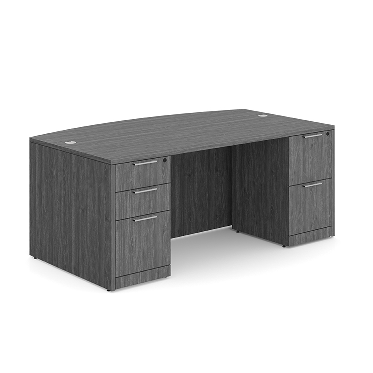 72in Bow Front Double Pedestal Desk by WFB Designs