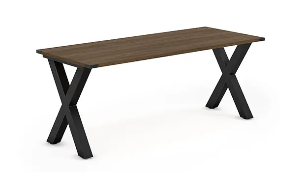 Desk 66in x 30in by NDI Office Furniture Ruxin Collection in Modern Walnut