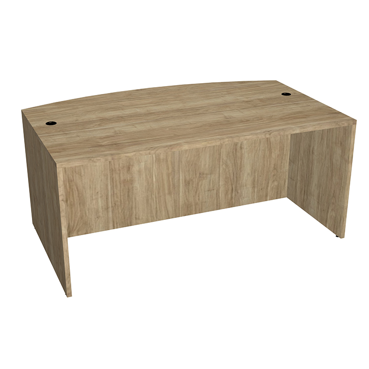 66in W x 30/36in D Bow Front Desk Shell by WFB Designs