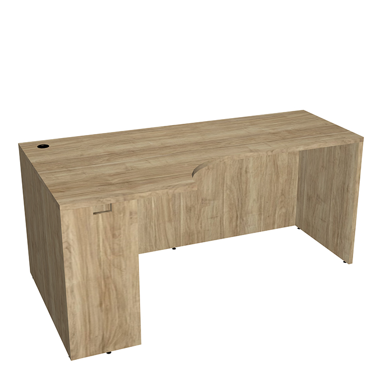 66in W x 24in D Ã‚Â Desk Shell with Extended Corner by WFB Designs