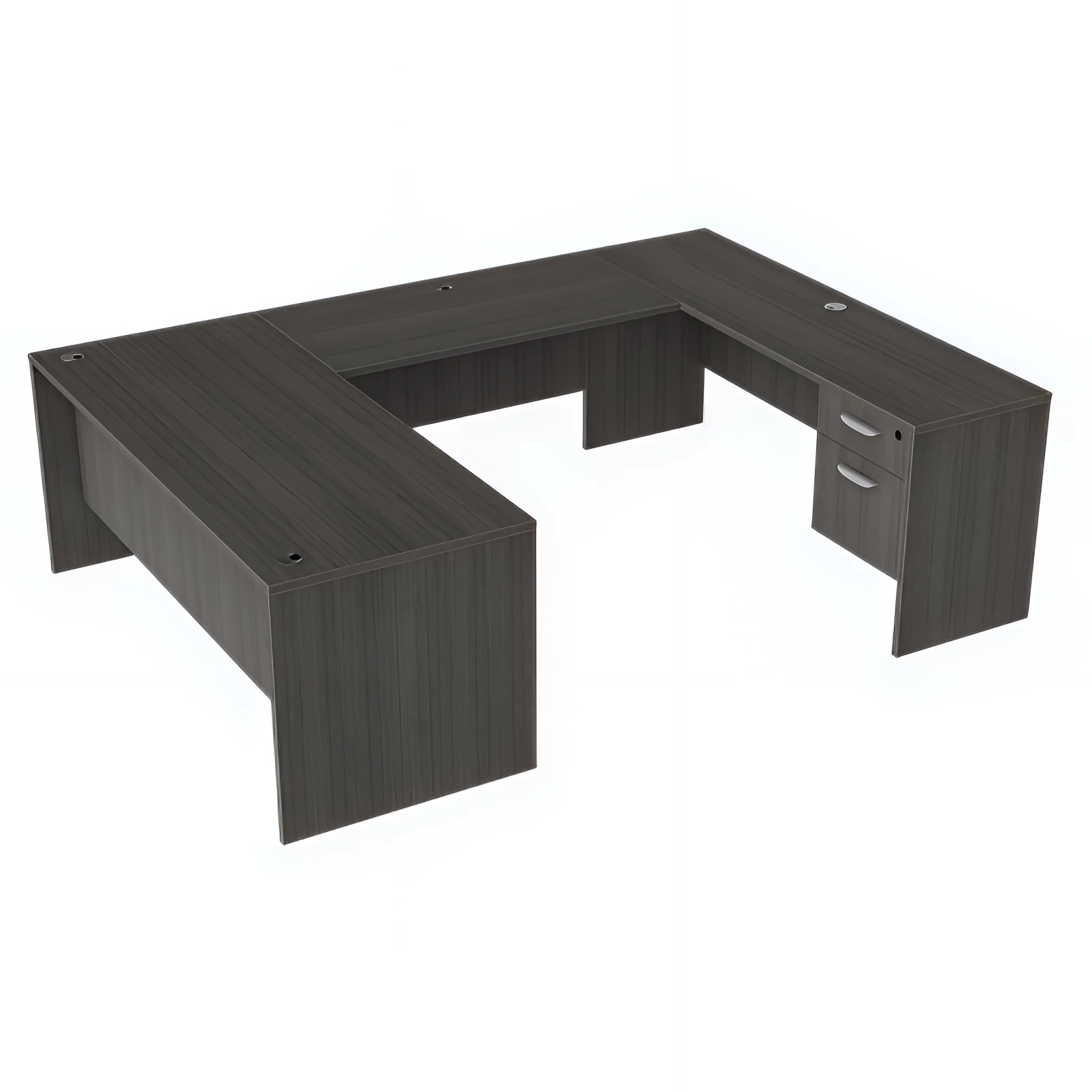 66in x 98in U-Shape Double Pedestal Desk by WFB Designs in Timber Oak