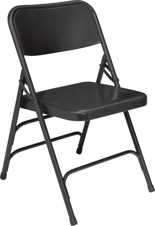 Premium All-Steel Triple Brace Double Hinge Folding Chair by National Public Seating