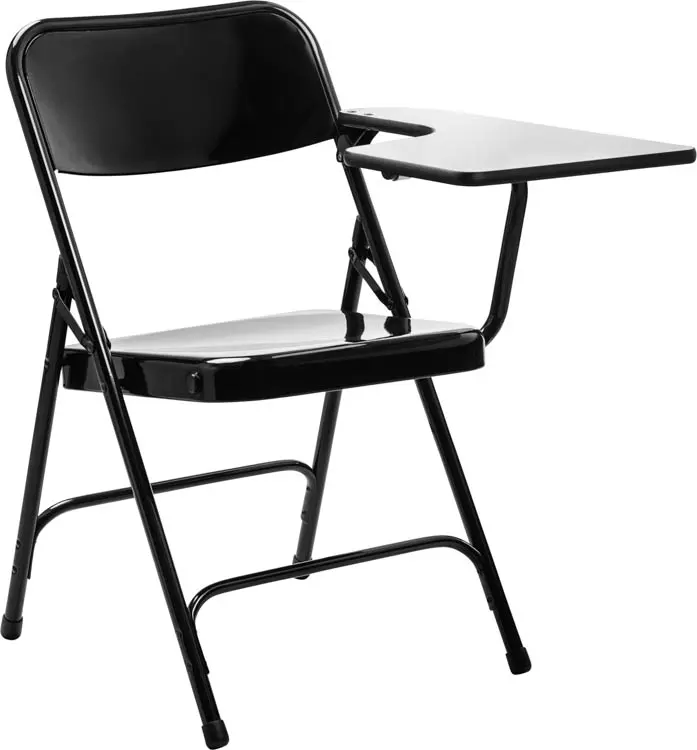 National Public Seating NPS 5210 Series Tablet Arm Folding Chair, Right-Handed, Black, 2/Pack (5210L/2) | Quill