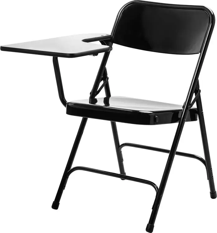 Folding Chair with Right Tablet Arm and 480 lb Capacity Set of 2 by National Public Seating
