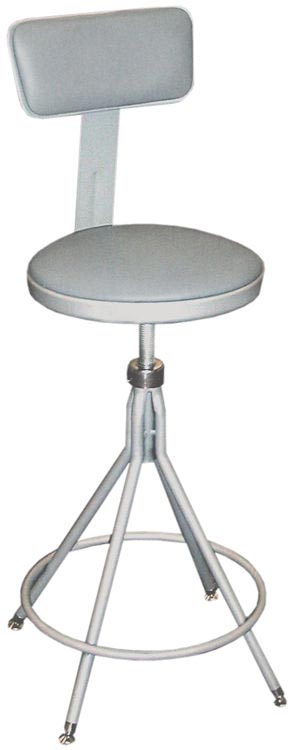 24"-28" Adjustable Height Swivel Stool with Backrest by National Public Seating