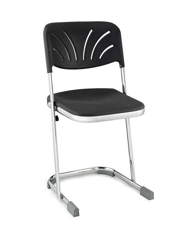 18" Stool with Blow Molded Seat and Back by National Public Seating