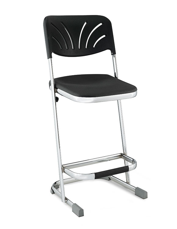 24" Stool with Blow Molded Seat and Back by National Public Seating