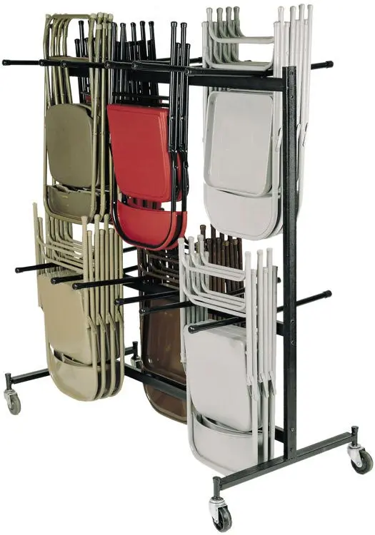 National Public Seating NPS 84 Series Double-Tier Hanging Chair Truck Dolly, Dark Brown (84) | Quill