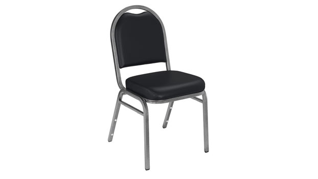 Dome Back Vinyl Stack Chair by National Public Seating
