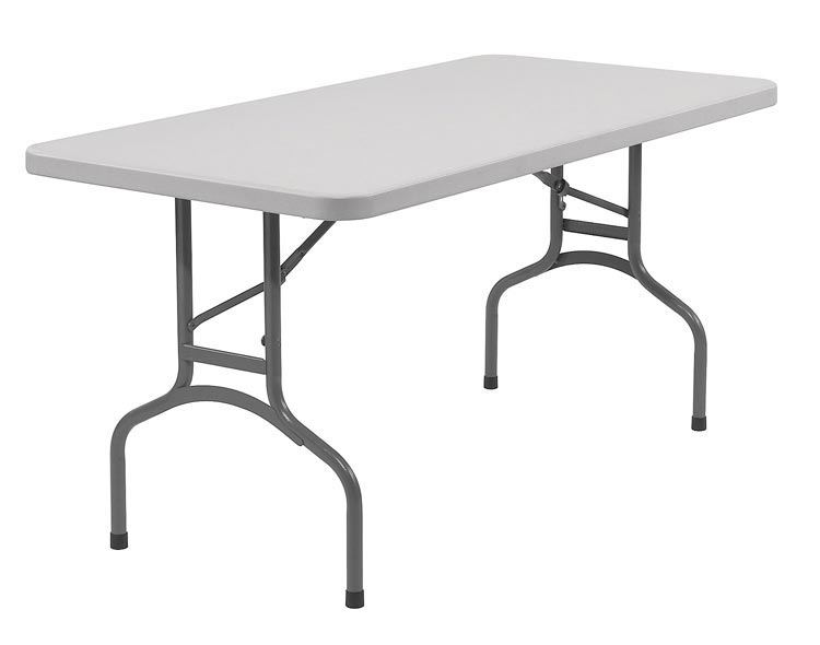 60in Lightweight Folding Table by National Public Seating